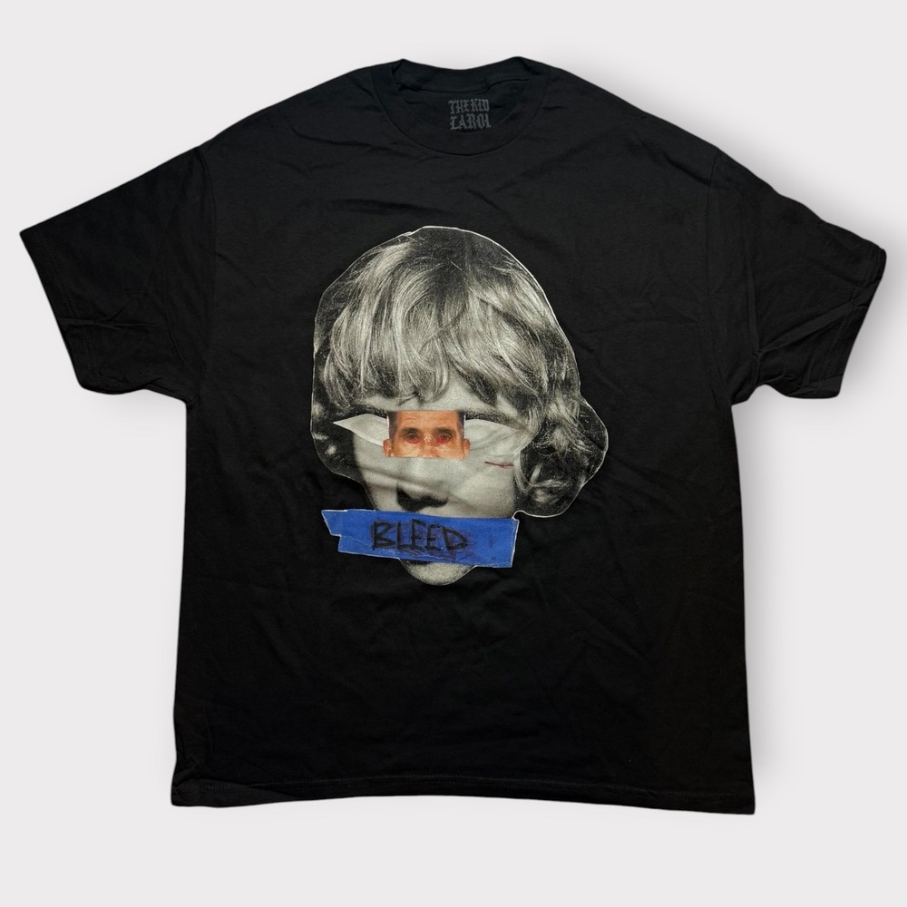 The Kid LAROI Bleed Graphic T-Shirt Black Mens‎ XL Short Sleeve Rap Tee Cotton